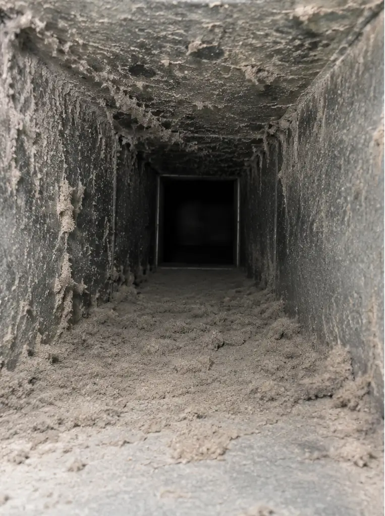 air duct before cleaning