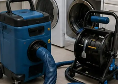 Professional dryer vent Cleaning Equipment Setup