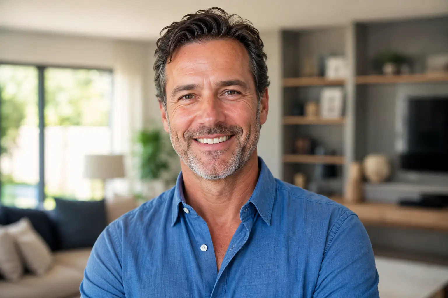 Happy homeowner smiling